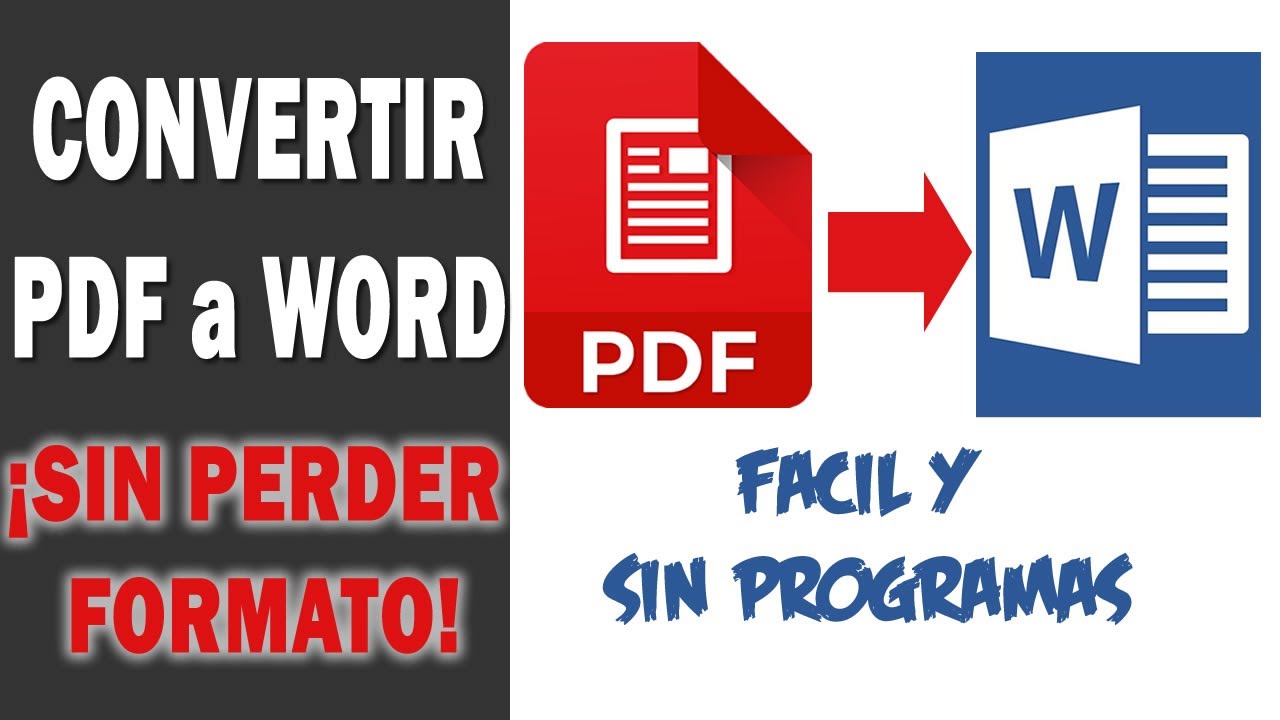 como convertir archivos pdf a word sin perder formato