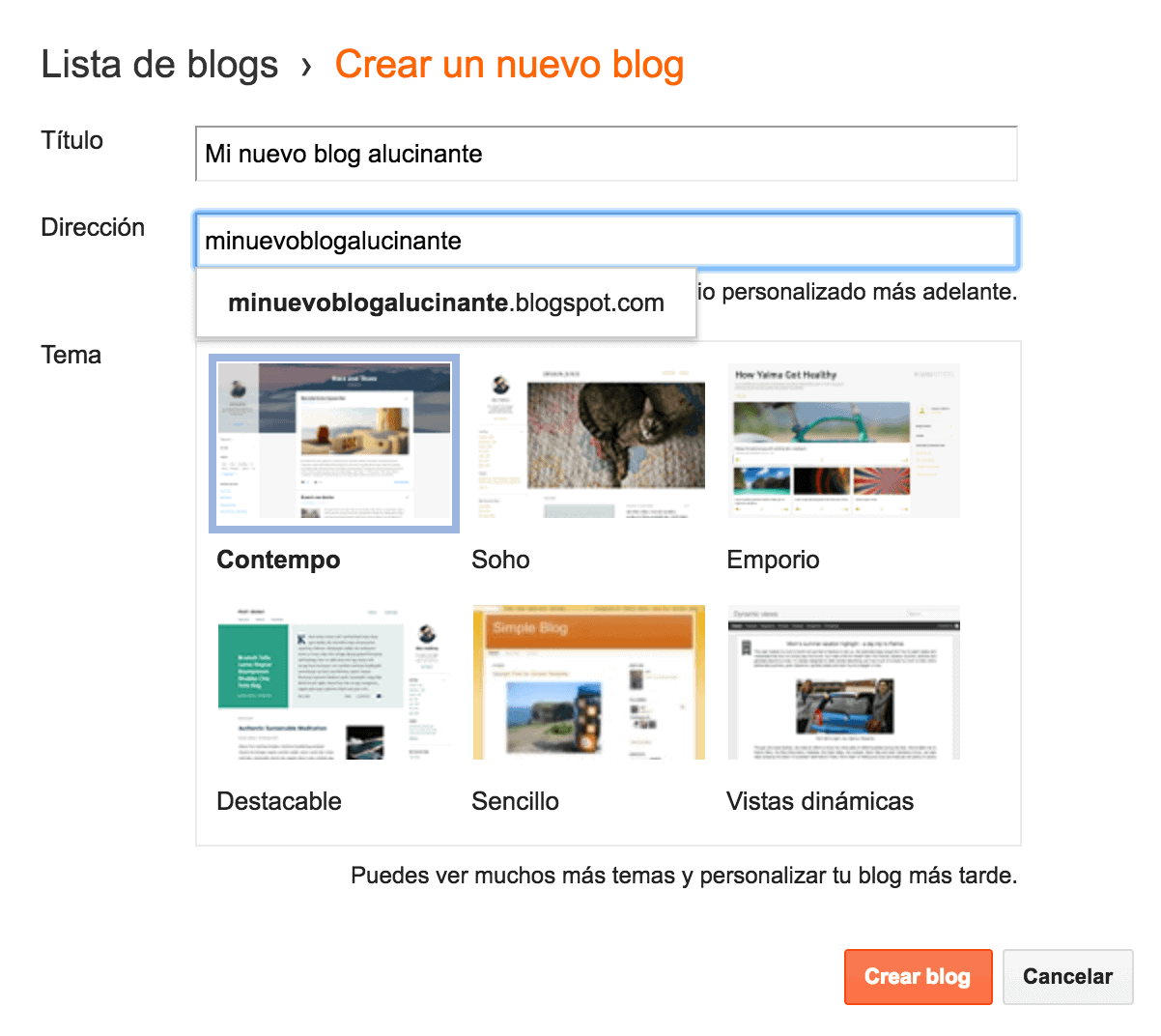 como crear un blog paso a paso